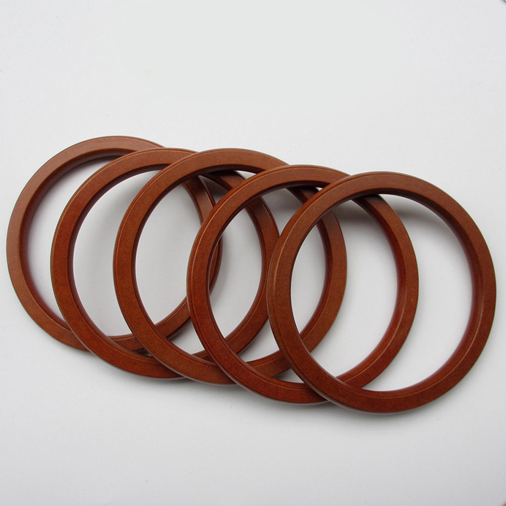 Circle Round Bag - 2Pcs Natural Wood Ring DIY Handbag