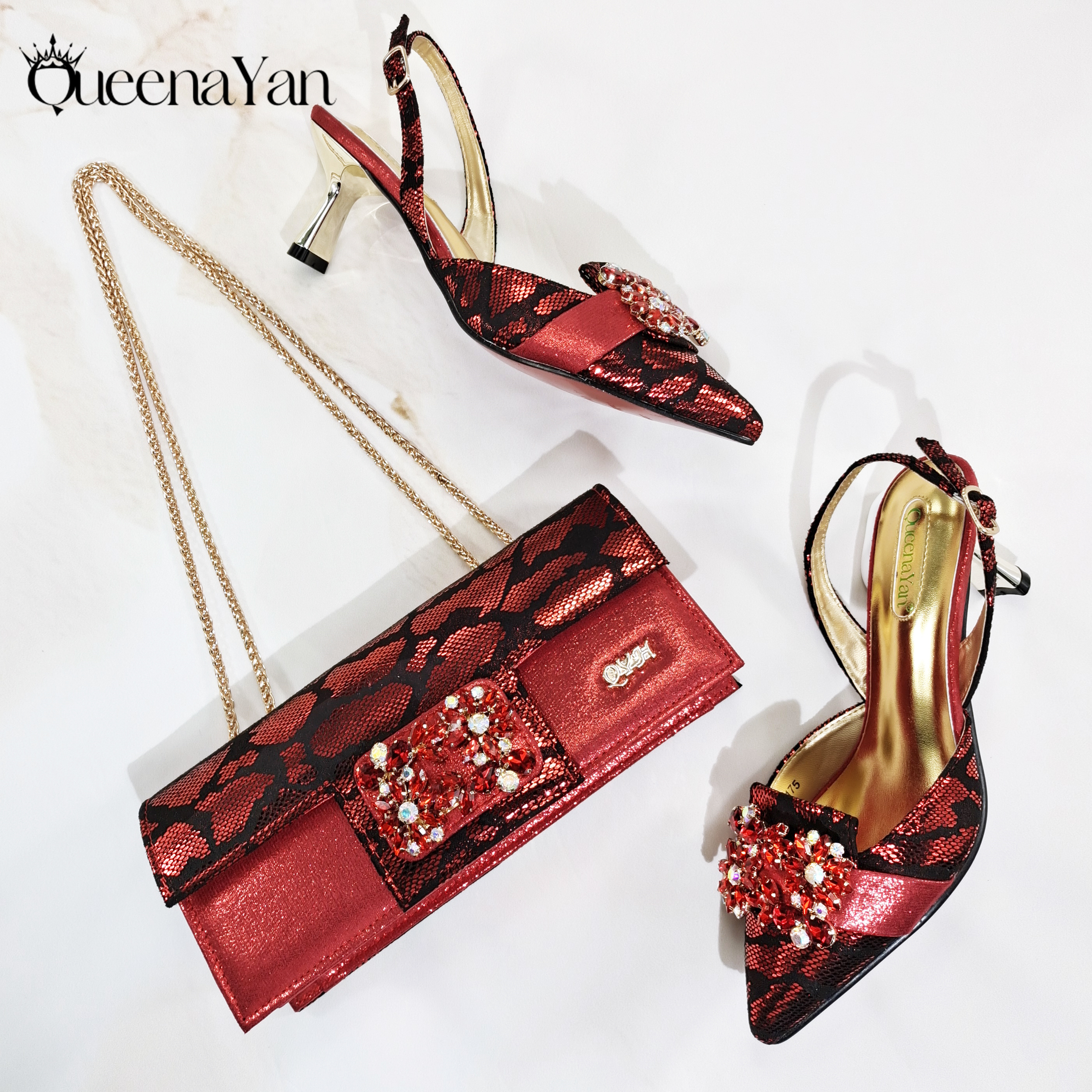 Women Bags Designer - 2025 Wine Colour Wedding Women High