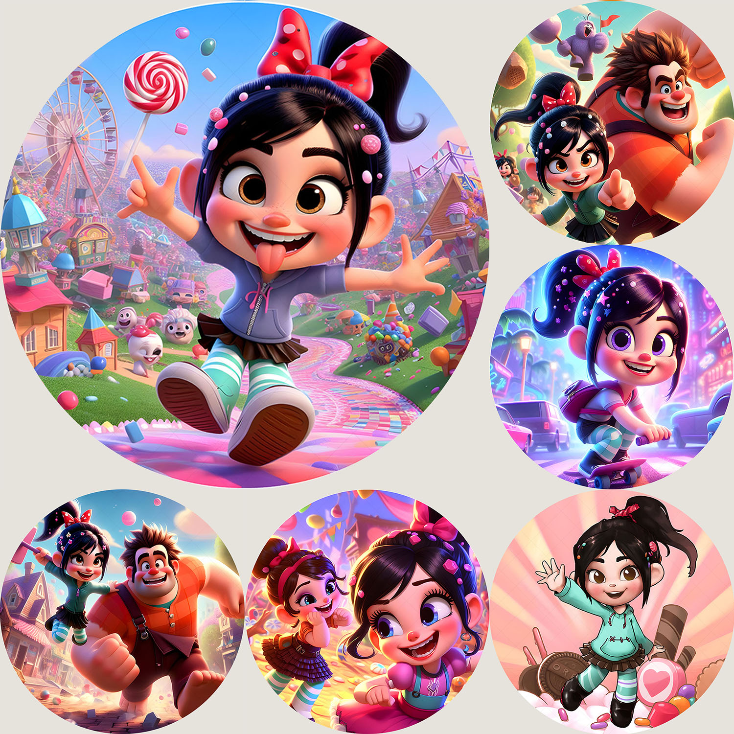 Round Cute Wreck It Ralph Them - Circle Round Bag ulasan dan harga