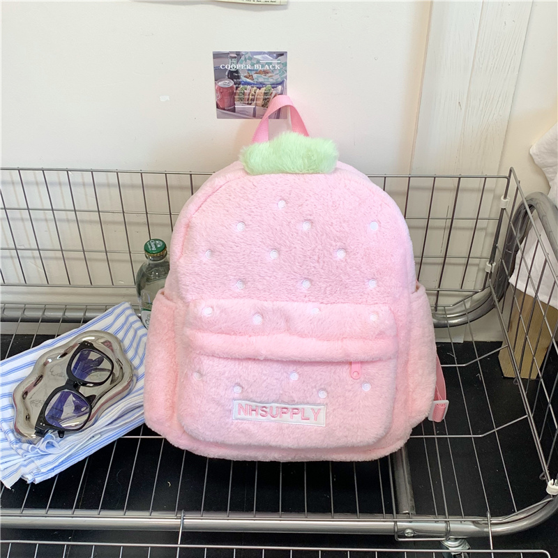 Plush Strawberry Classic Solid - Women Bags Sale ulasan dan harga