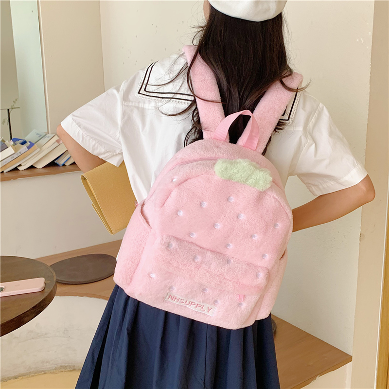 Plush Strawberry Classic Solid - Women Bags Sale ulasan dan harga