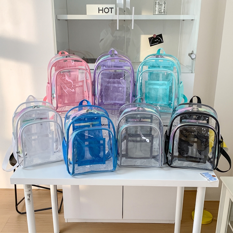 PVC Transparent Zipper Large C - Women Bags Sale ulasan dan harga
