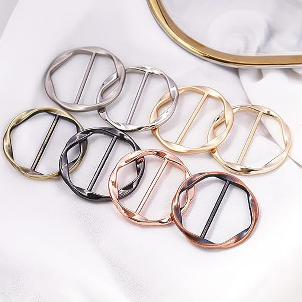 2PCS Scarf Clips and Ring T Sh - Circle Round Bag ulasan dan harga