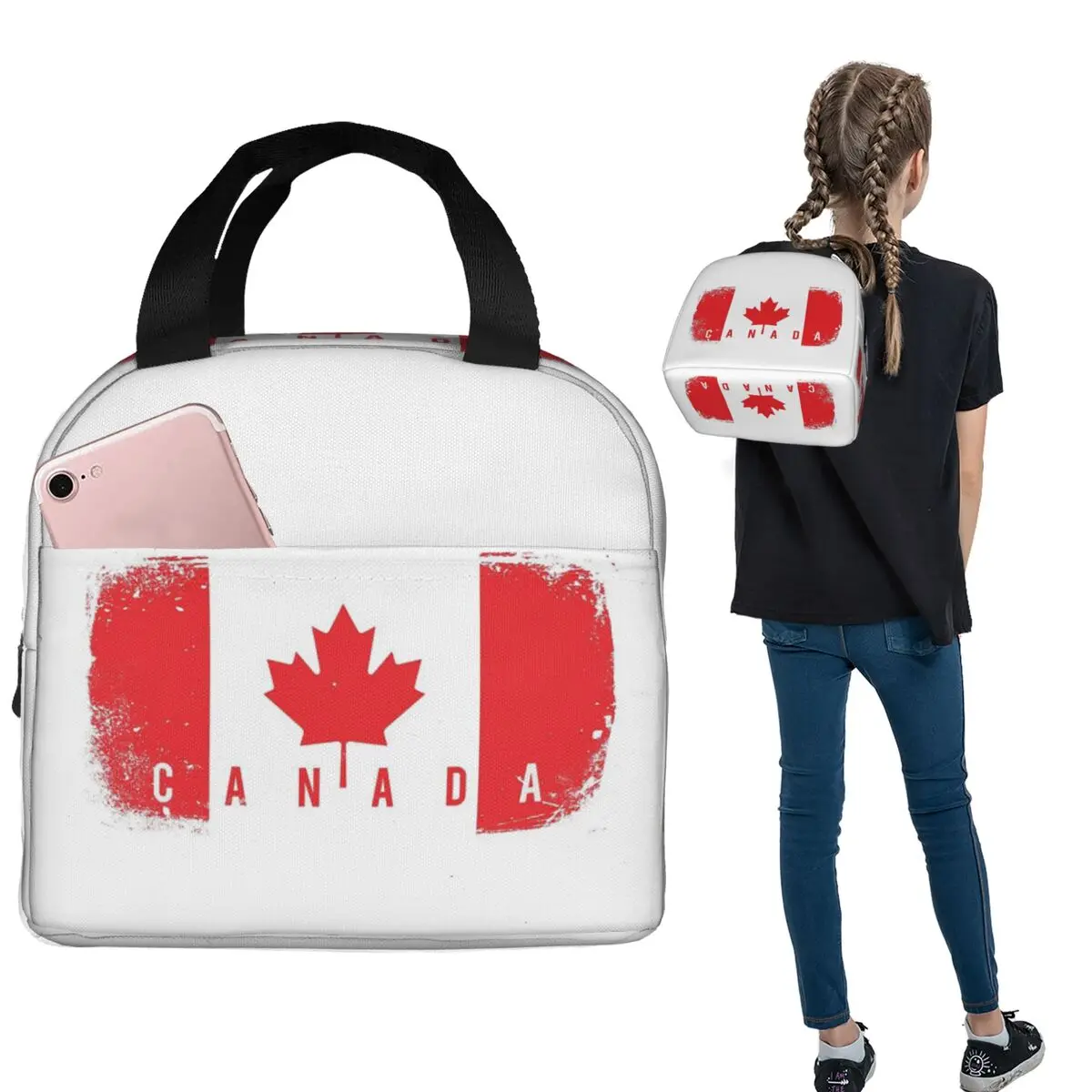 Canada Flag Insulated Lunch Ba - Women Bags In Canada ulasan dan harga