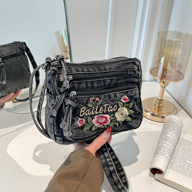 New Lightweight Denim Zipper C - Women Bags Sale ulasan dan harga