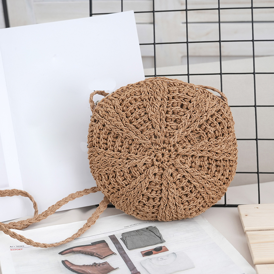 Round Hollow Straw Crossbody B - Circle Round Bag ulasan dan harga