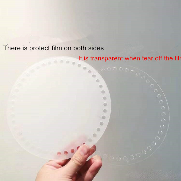 2pcs Round Transparent Acrylic - Circle Round Bag ulasan dan harga