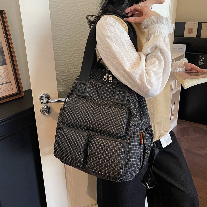 Multi-pocket Checkered Youth B - Women Bags Sale ulasan dan harga