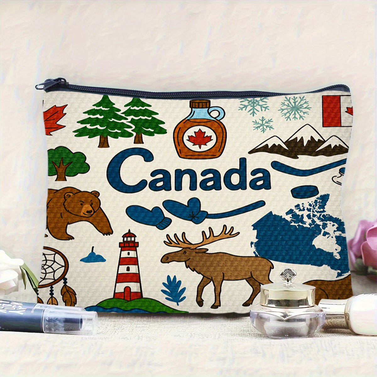 A Canada themed cosmetic bag - - Women Bags In Canada ulasan dan harga